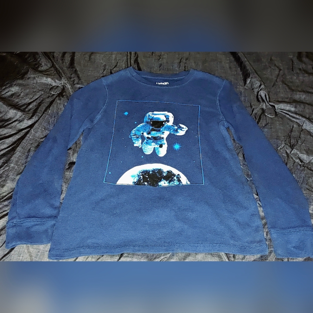 Lunar Blue Astronaut Kids Shirt